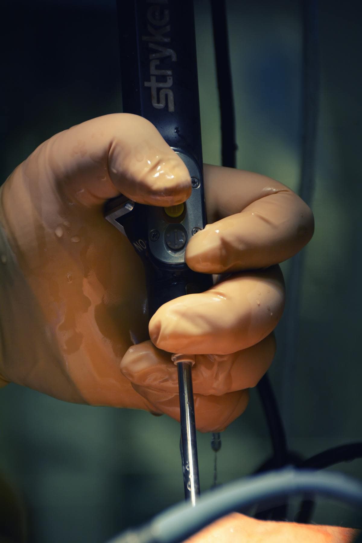 Plastic and reconstructive surgeon in the operating room, cinematic studio portrait